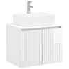 vidaXL Vannitoa m&ouml;&ouml;bleset K&otilde;rgl&auml;ikega valge Tehispuit