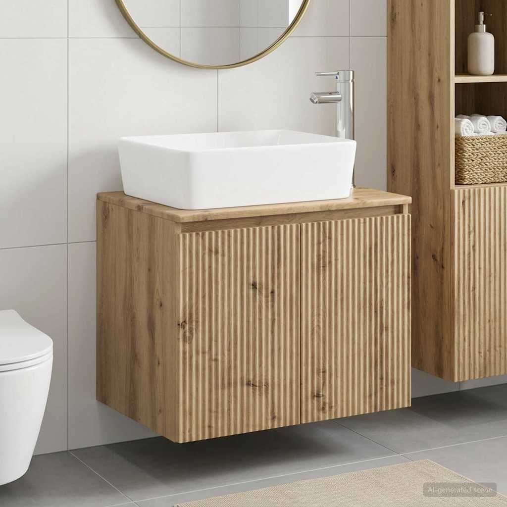 vidaXL Badezimmermöbel-Set Artisan-Eiche Holzwerkstoff