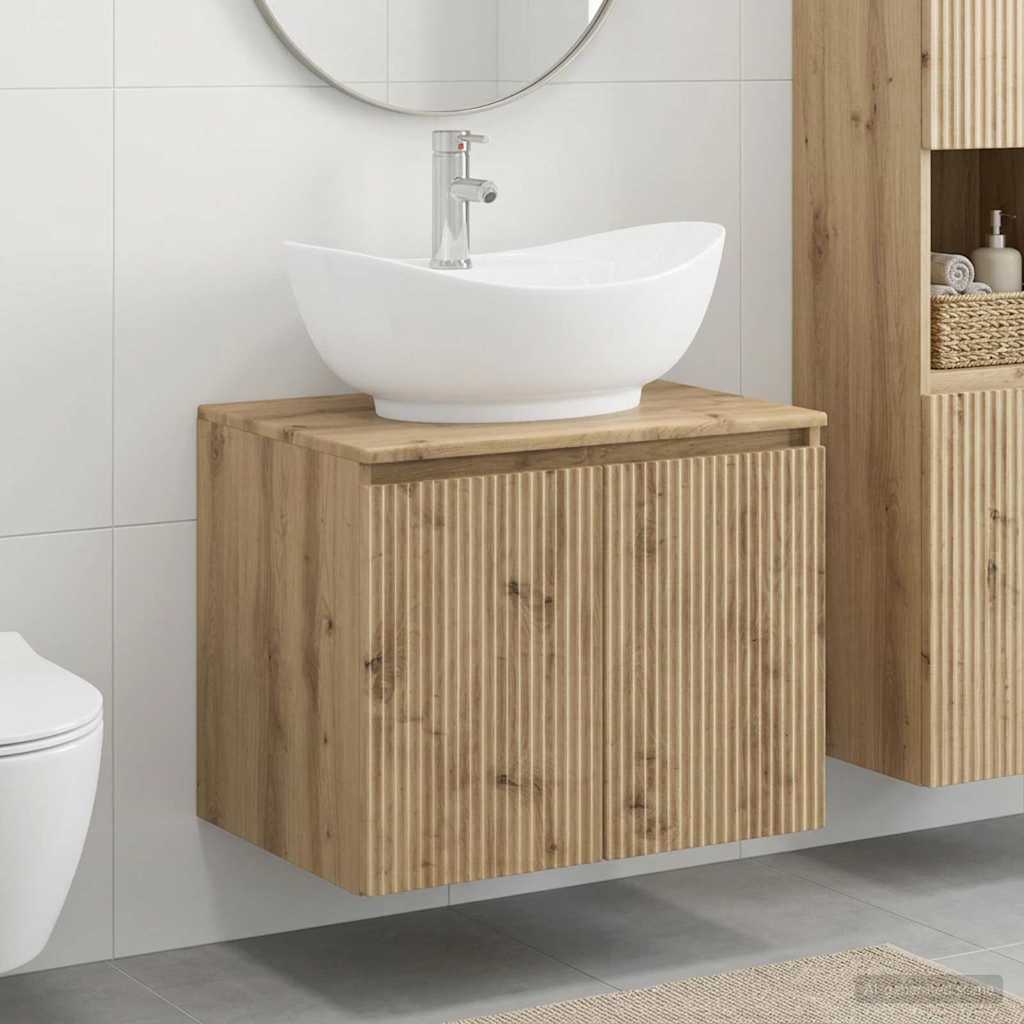 vidaXL Badezimmermöbel-Set Artisan-Eiche Holzwerkstoff