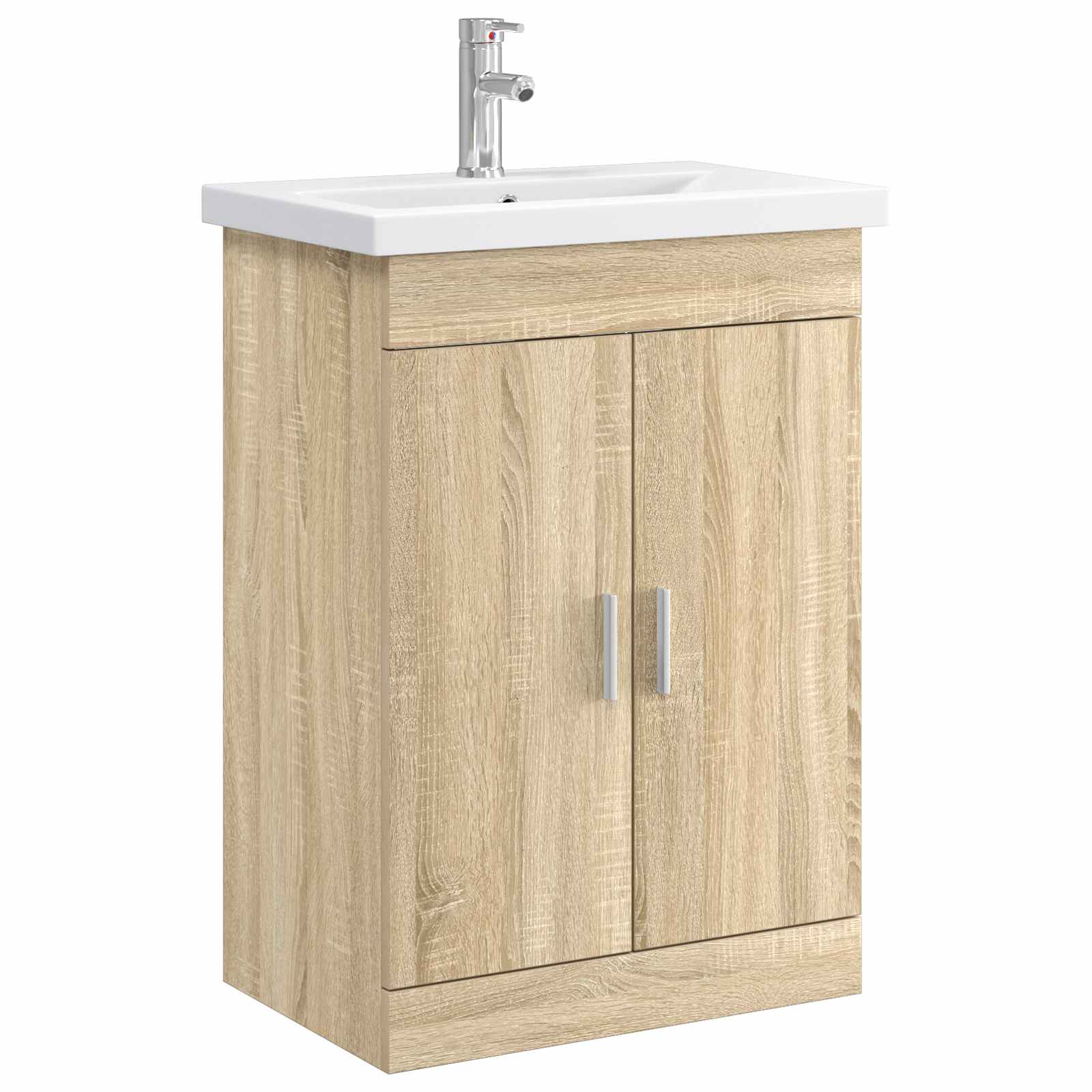 vidaXL Set de mobilier pentru baie Stejar Sonoma 61 x 40 x 84,5 cm