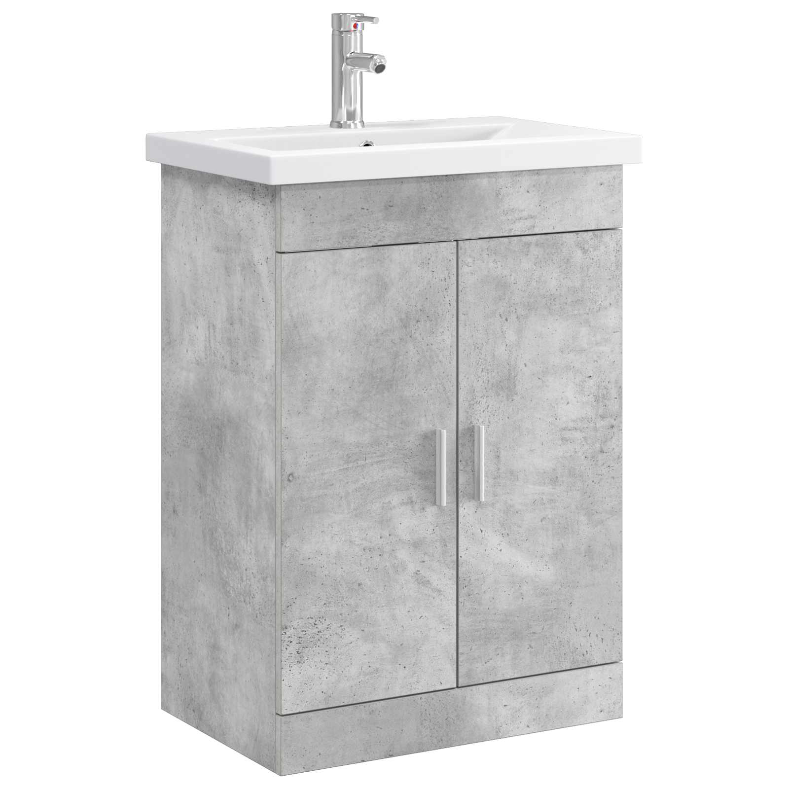 vidaXL Set de mobilier pentru baie Gri Beton 61 x 40 x 84,5 cm
