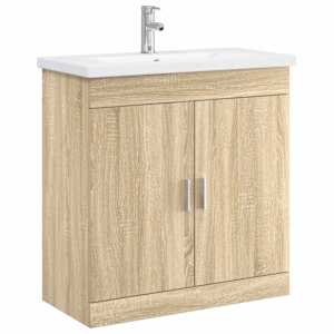 vidaXL Vannitoa m&ouml;&ouml;bleset Sonoma tamm 81 x 40 x 84,5 cm Tehispuit