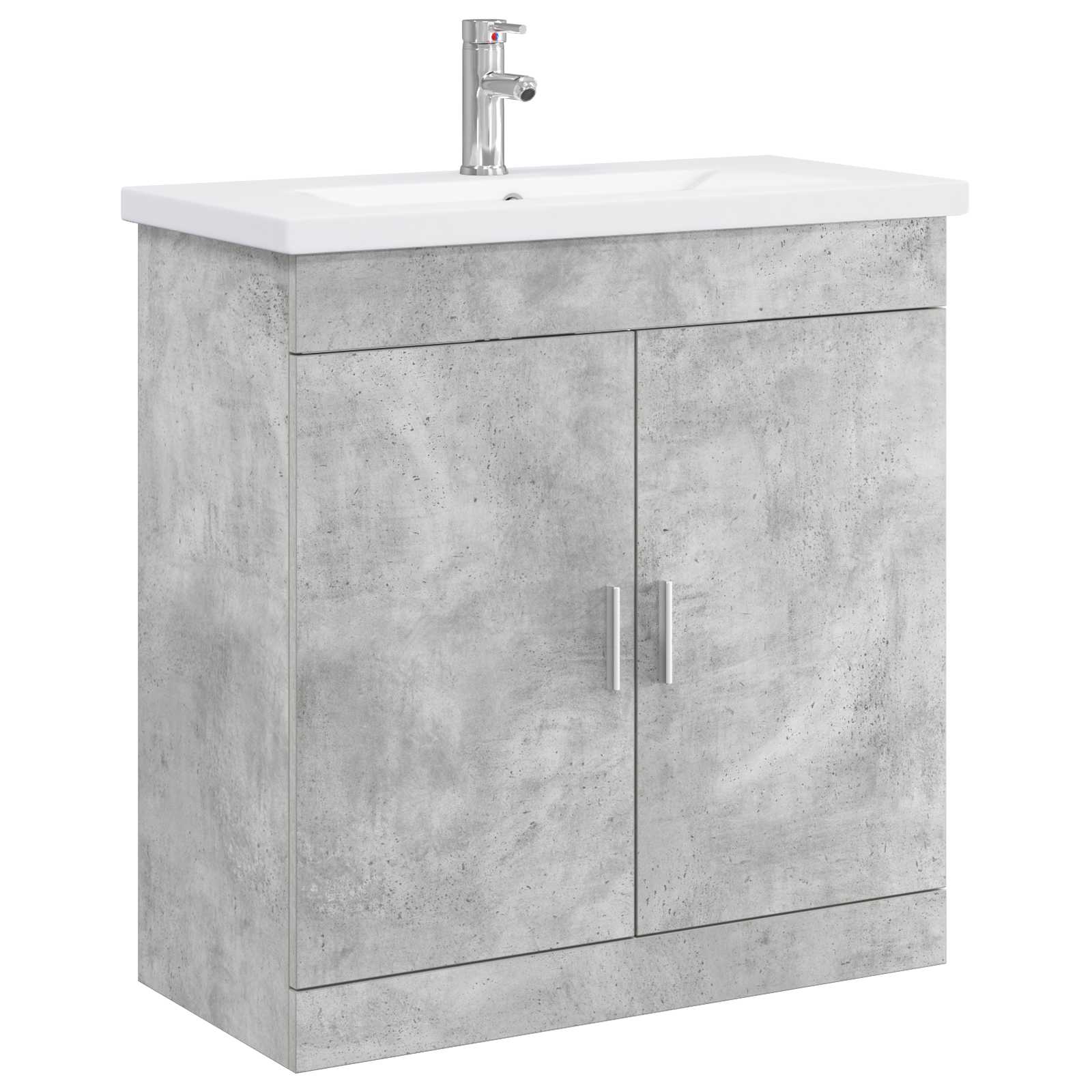 vidaXL Set de mobilier pentru baie Gri Beton 81 x 40 x 84,5 cm