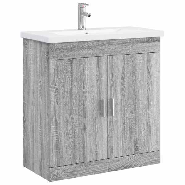 vidaXL Vannitoa m&ouml;&ouml;bleset Hall Sonoma 81 x 40 x 84,5 cm Tehispuit