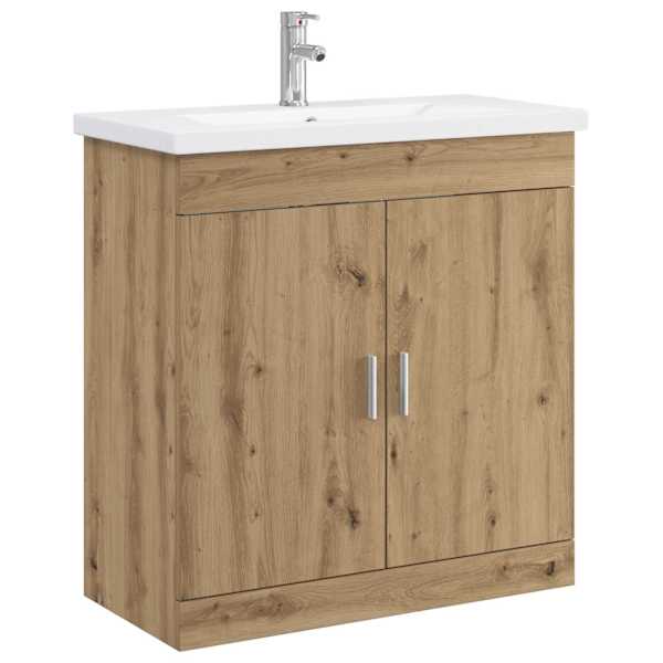 vidaXL Vannitoa m&ouml;&ouml;bleset Artisan tamm 81 x 40 x 84,5 cm Tehispuit