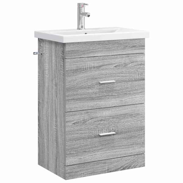 vidaXL Vannitoa m&ouml;&ouml;bleset Hall Sonoma 61 x 40 x 84,5 cm Tehispuit