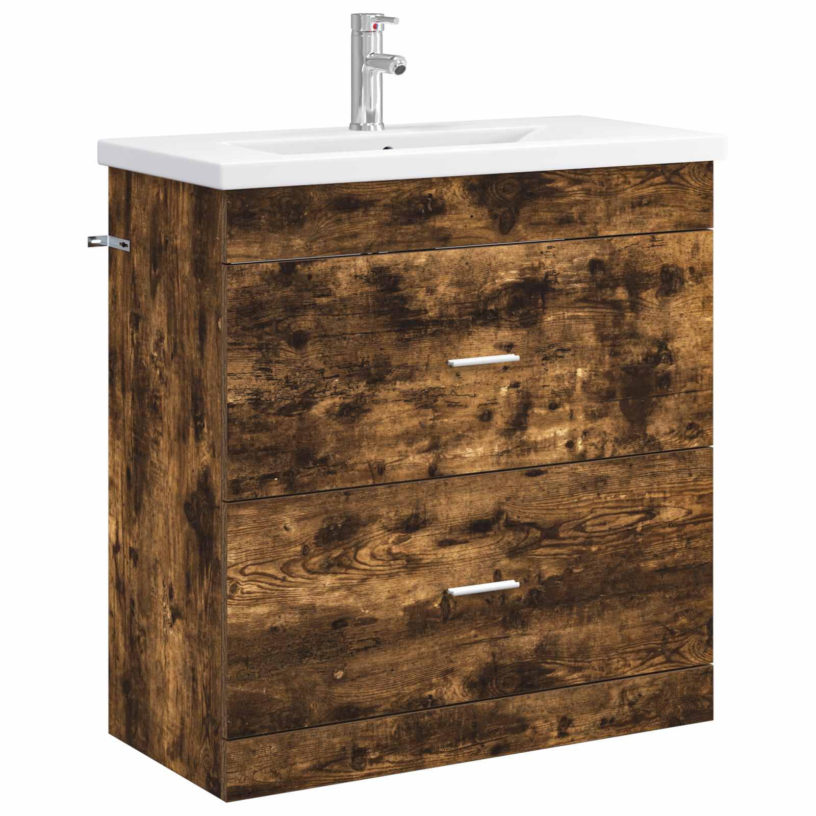 vidaXL Set de mobilier pentru baie Stejar fumuriu 81 x 40 x 84,5 cm