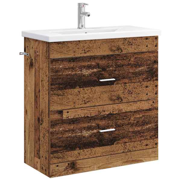 vidaXL Vannitoa m&ouml;&ouml;bleset Vana puit 81 x 40 x 84,5 cm Tehispuit