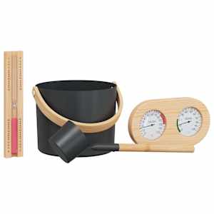 vidaXL Sauna Aksessuaaride Komplekt 4 tk Must