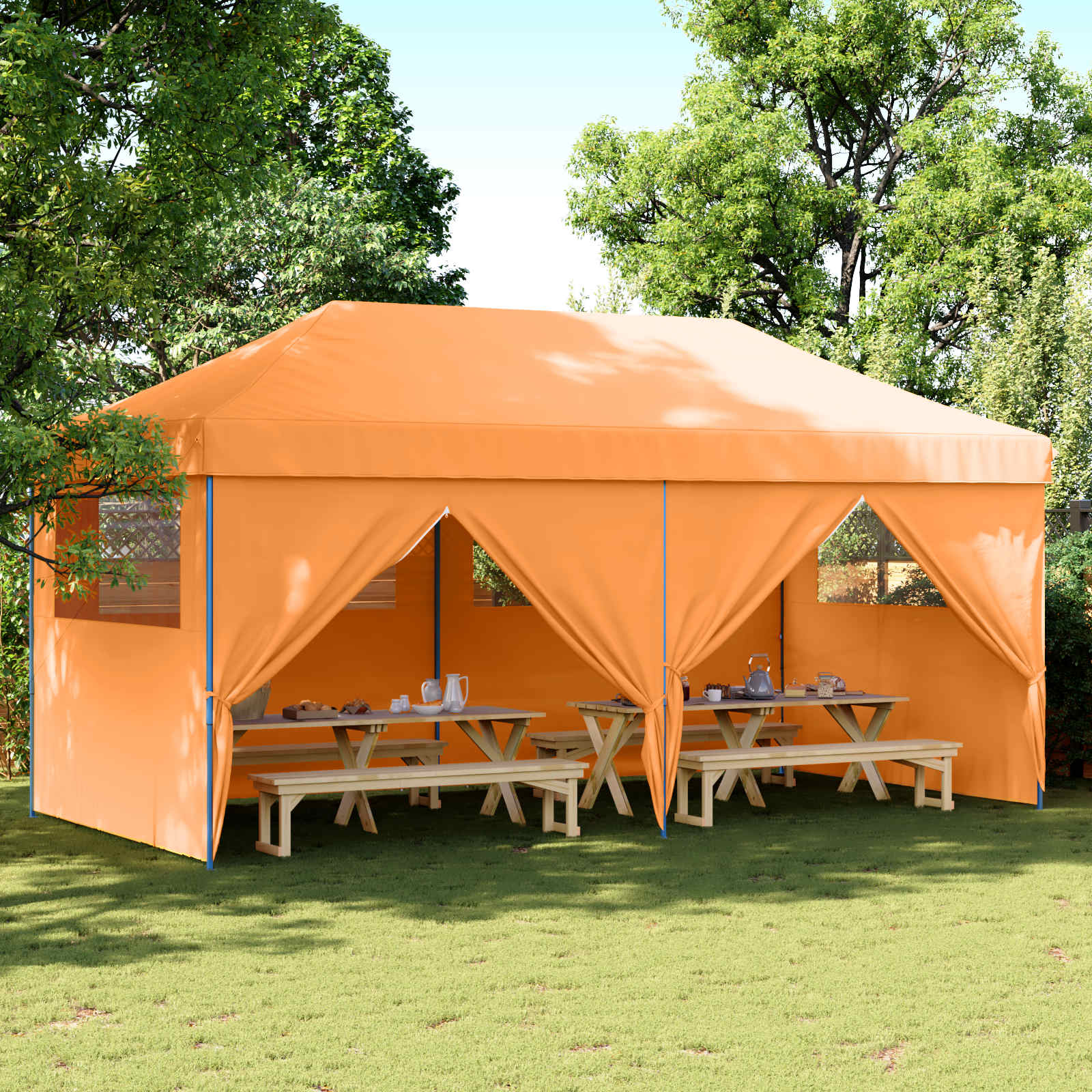 vidaXL Cort pentru Petreceri Portocaliu 292 x 580 x 315 cm
