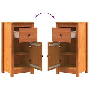 Servírovací skříň 2 pcs Voskově hnědá 39 x 34,5 x 80 cm - obrázek 7
