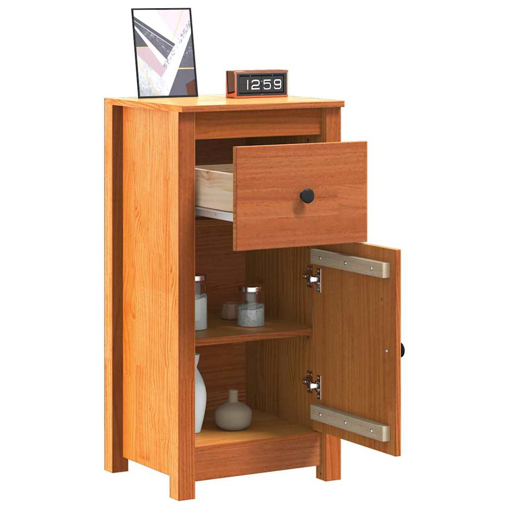 vidaXL Dressoir 2 pcs Wasbruin 39 x 34,5 x 80 cm Massief grenenhout