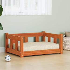 Ležišče za psa s shranjevanjem Voskast rjav 65,5 x 50 x 28 cm