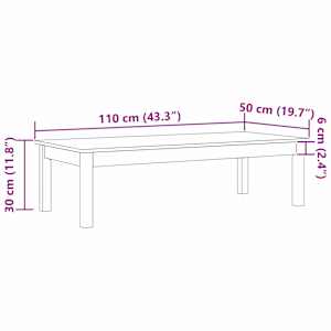 Konferenční stolek Max Hnědá 110 x 50 x 30 cm - obrázek 8