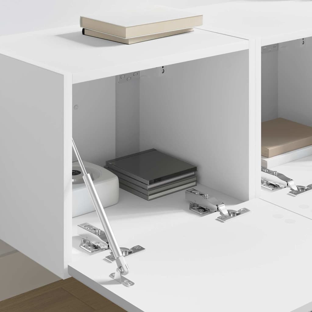 Ντουλάπι Τηλεόρασης Τοίχου 2 pcs Λευκό 60 x 31 x 29.5 εκ - Image 4