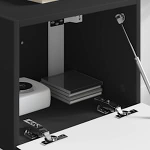 TV wall cabinet Černá 60 x 31 x 29.5 cm kompozitní dřevo - obrázek 4