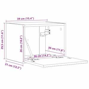 TV wall cabinet Černá 60 x 31 x 29.5 cm kompozitní dřevo - obrázek 13