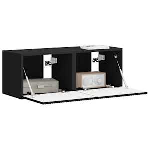 TV wall cabinet 2 pcs Černá 60 x 31 x 29.5 cm kompozitní dřevo - obrázek 3