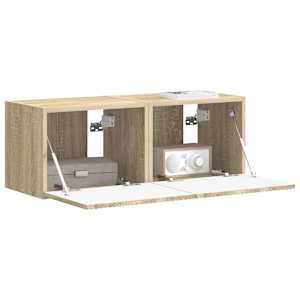 TV wall cabinet 2 pcs Sonoma 60 x 31 x 29.5 cm kompozitní dřevo - obrázek 3