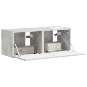 TV wall cabinet 2 pcs Beton 60 x 31 x 29.5 cm kompozitní dřevo - obrázek 3