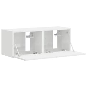 TV wall cabinet Nástěnný 2 pcs Lesklá Bílá 60 x 31 x 29.5 cm - obrázek 6