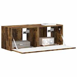 TV wall cabinet Nástěnný 2 pcs Kouřový dub 60 x 31 x 29.5 cm - obrázek 3