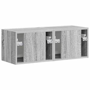 TV wall cabinet Nástěnný 2 pcs Šedá Sonoma 60 x 31 x 29.5 cm - obrázek 9