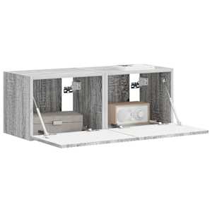 TV wall cabinet Nástěnný 2 pcs Šedá Sonoma 60 x 31 x 29.5 cm - obrázek 3