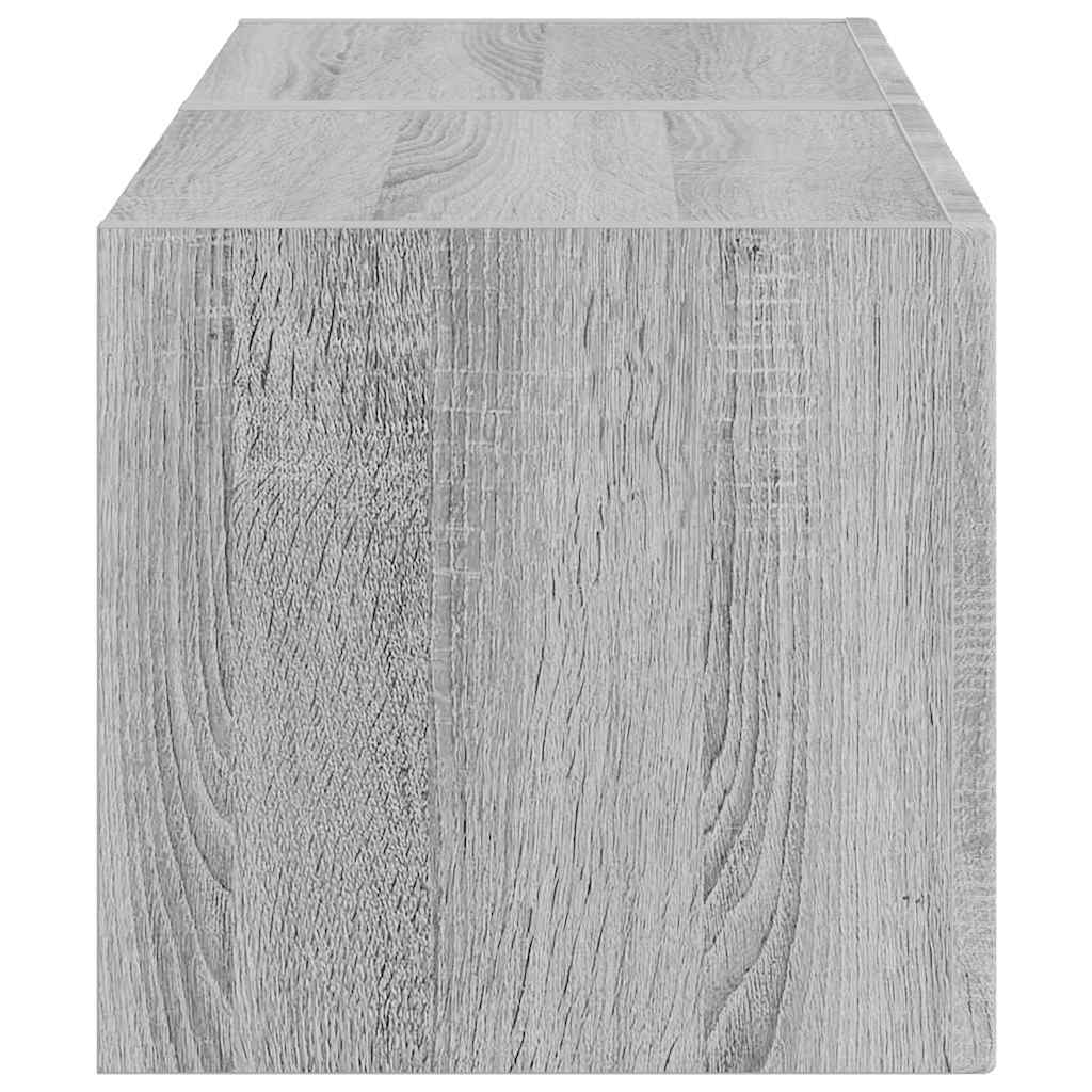 Ντουλάπι Τηλεόρασης Τοίχου Επιτοίχιο 2 pcs Γκρίζο Σονομα - Image 8