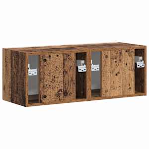 TV wall cabinet Nástěnný 2 pcs Staré dřevo 60 x 31 x 29.5 cm - obrázek 9