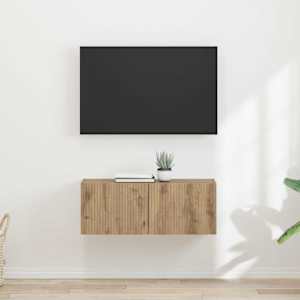 TV stenska omara 2 pcs Oreh 39 x 31 x 29,5 cm Konstruiran les