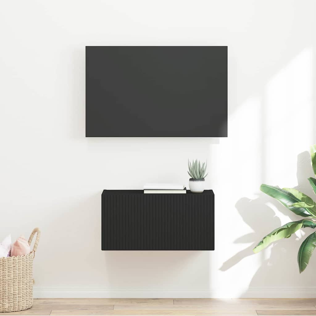 Mobilă și Mobilier - Dulap TV de perete Negru 60 x 31 x 29.5 cm Lemn compozit