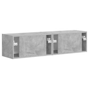 TV wall cabinet 2 pcs Beton 60 x 31 x 29.5 cm kompozitní dřevo - obrázek 9