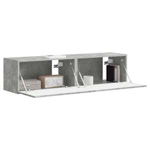 TV wall cabinet 2 pcs Beton 60 x 31 x 29.5 cm kompozitní dřevo - obrázek 3