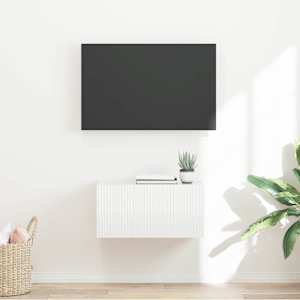 TV wall cabinet Lesklá Bílá 60 x 31 x 29,5 cm kompozitní dřevo - obrázek 1