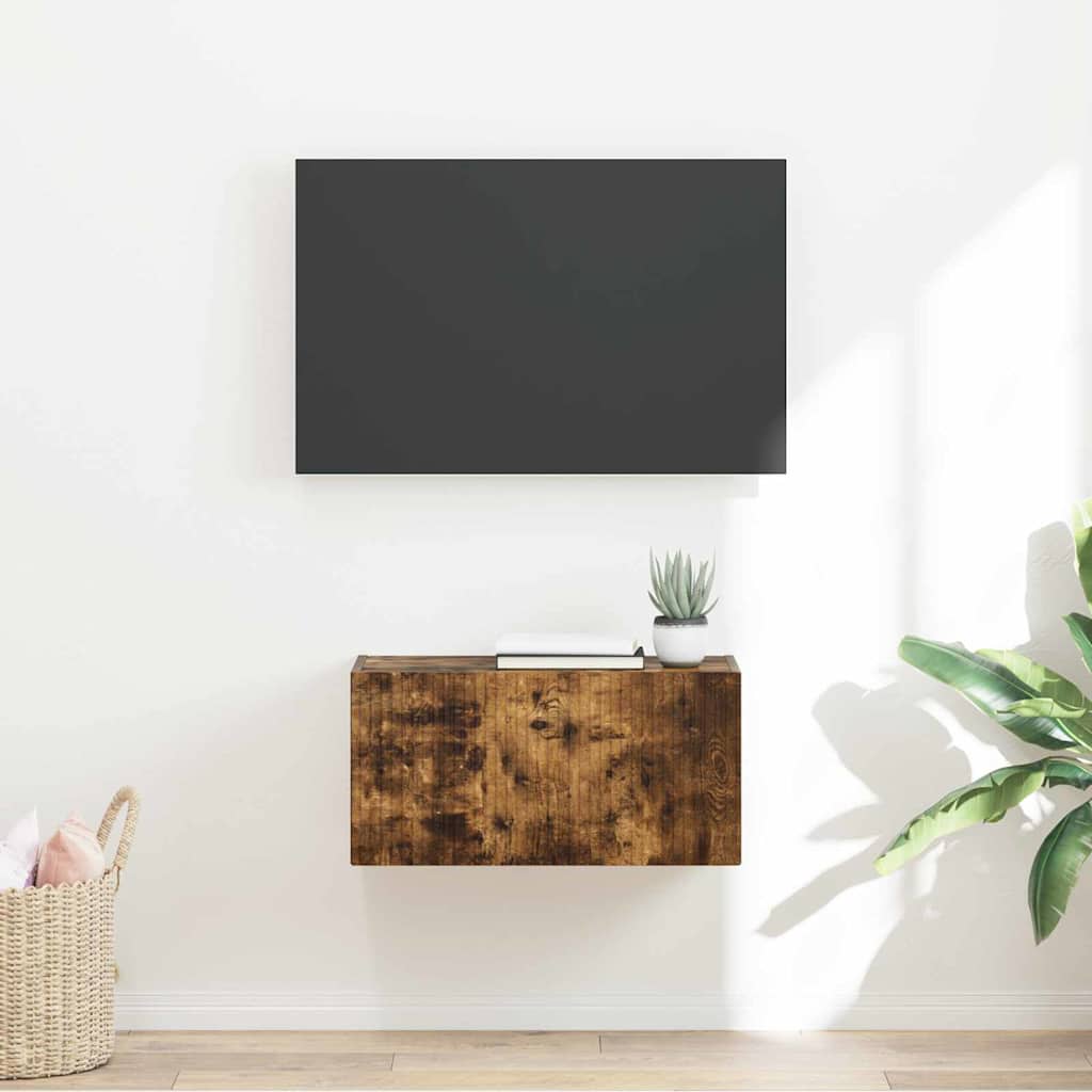 Mobilă și Mobilier - Dulap TV de perete Pe perete Stejar fumuriu 60 x 31 x 29.5 cm