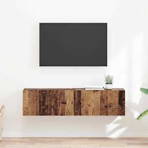 TV wall cabinet Nástěnný 2 pcs Staré dřevo 60 x 31 x 29.5 cm - obrázek 1