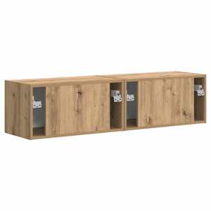 TV wall cabinet 2 pcs Umělecký dub kompozitní dřevo - obrázek 9