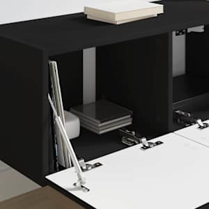 TV wall cabinet Černá 60 x 31 x 29.5 cm kompozitní dřevo - obrázek 4