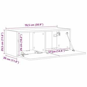 TV wall cabinet Černá 60 x 31 x 29.5 cm kompozitní dřevo - obrázek 13