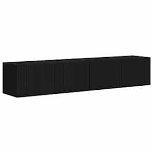 TV wall cabinet Nástěnný 2 pcs Černá 78,5 x 31 x 29,5 cm - obrázek 2