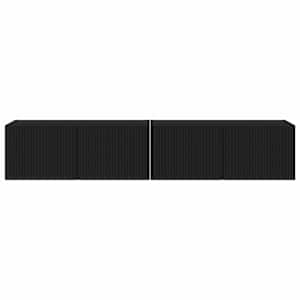 TV wall cabinet Nástěnný 2 pcs Černá 78,5 x 31 x 29,5 cm - obrázek 7
