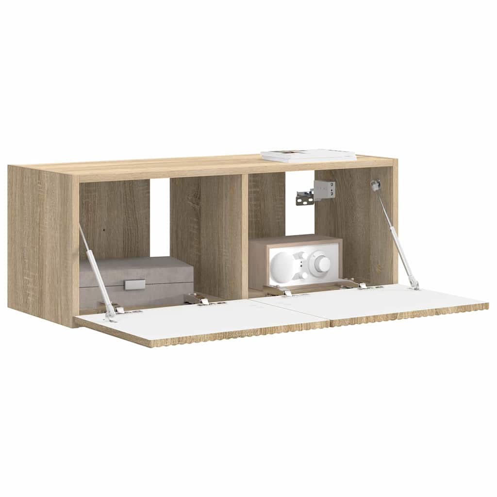 vidaXL TV Wandkast Sonoma 60 x 31 x 29.5 cm Bewerkt hout