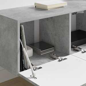 TV wall cabinet Beton 60 x 31 x 29.5 cm kompozitní dřevo - obrázek 4