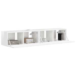TV wall cabinet Nástěnný 2 pcs Lesklá Bílá 78,5 x 31 x 29,5 cm - obrázek 3