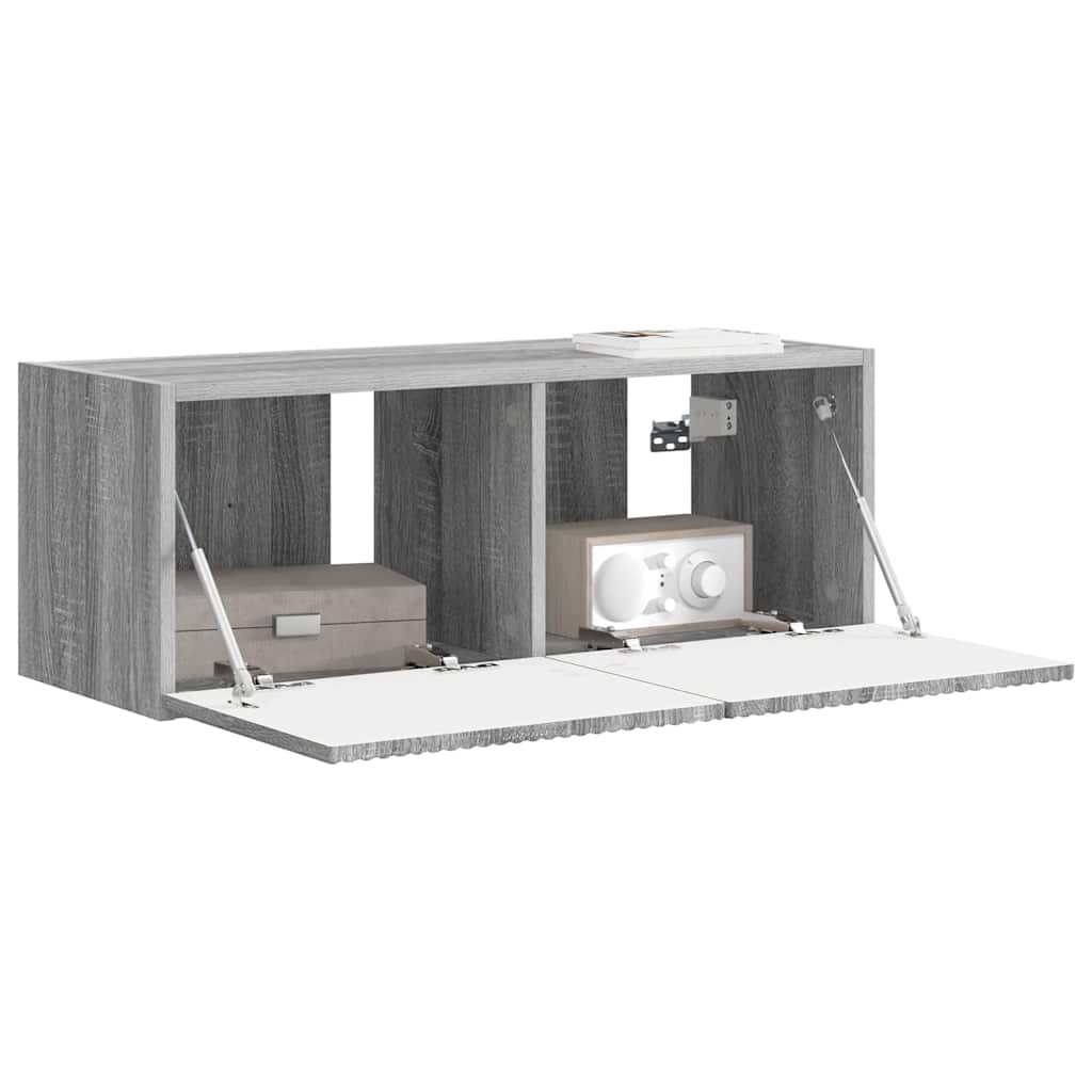 vidaXL TV Wandkast Grijs Sonoma 60 x 31 x 29.5 cm Bewerkt hout