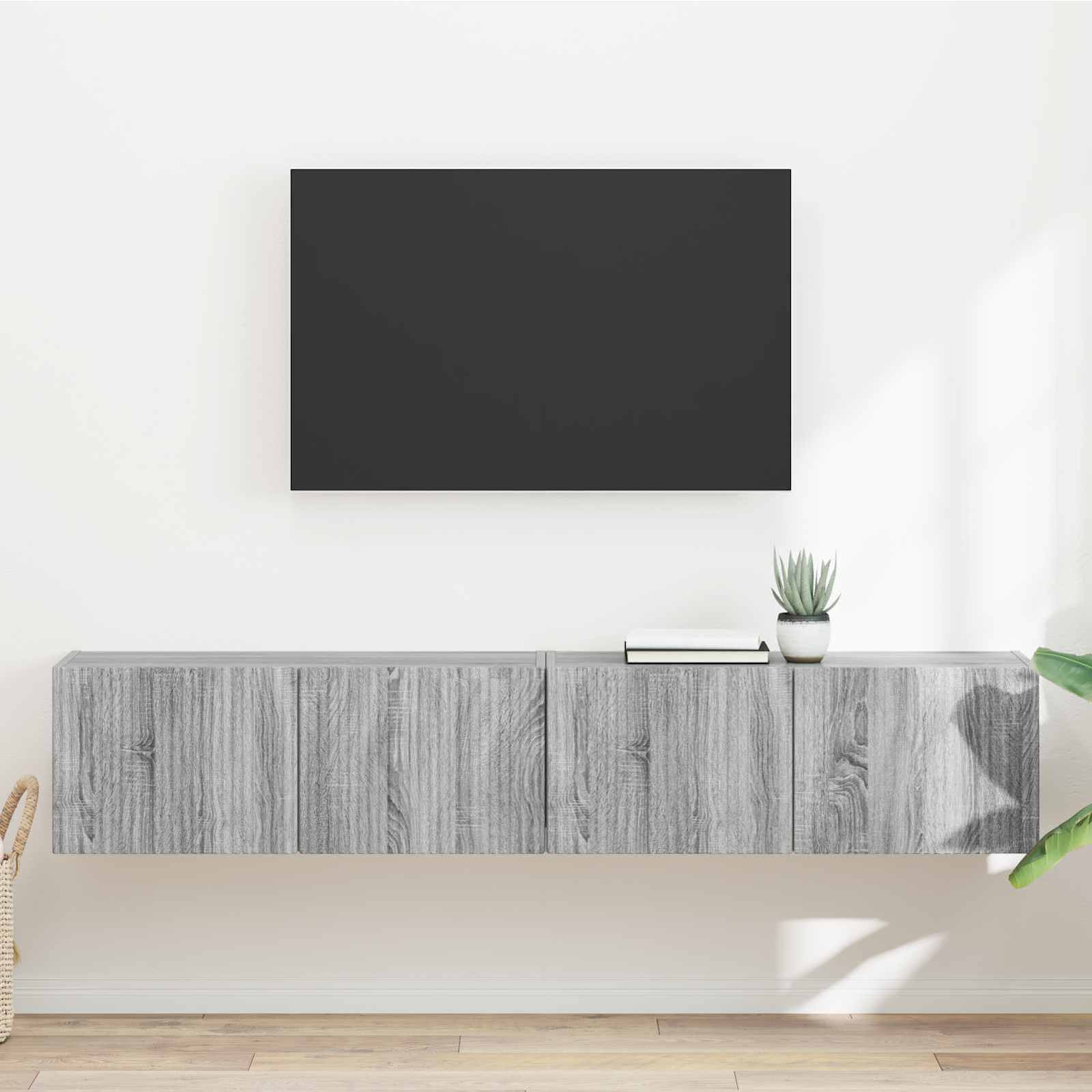 TV wall cabinet Nástěnný 2 pcs Šedá Sonoma 78,5 x 31 x 29,5 cm