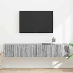 TV stenska omara 2 pcs Siva Sonoma 78,5 x 31 x 29,5 cm