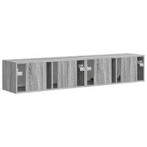 TV wall cabinet Nástěnný 2 pcs Šedá Sonoma 78,5 x 31 x 29,5 cm - obrázek 9