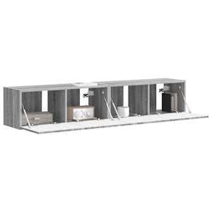 TV wall cabinet Nástěnný 2 pcs Šedá Sonoma 78,5 x 31 x 29,5 cm - obrázek 3